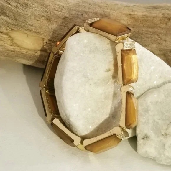 ❤️ Coppery Gold Shimmer Stretch Bracelet - Picture 4 of 6